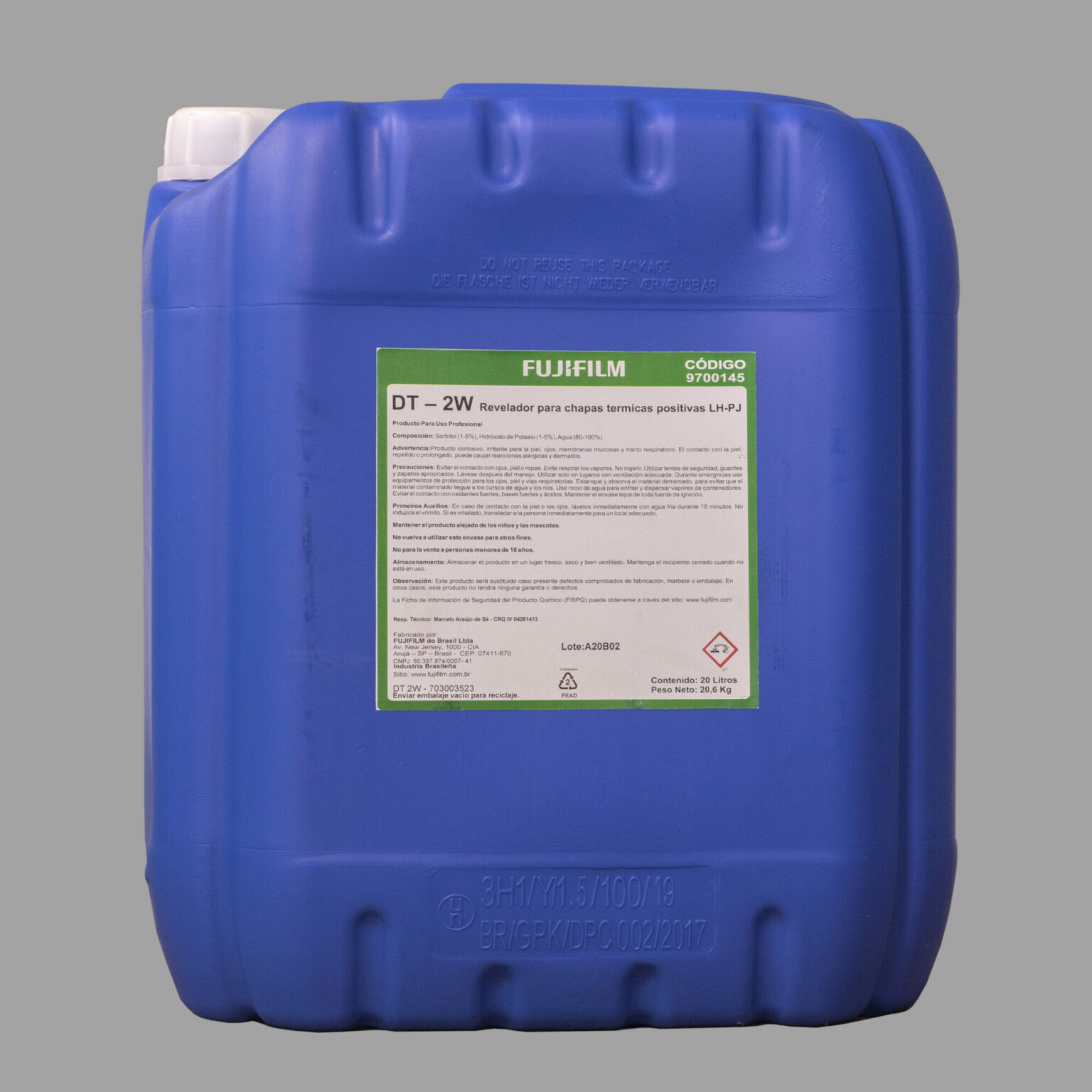 Revelador DT-2W para Planchas Fuji - Dimagraf